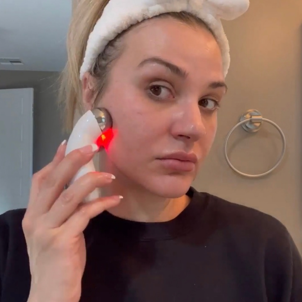 Icon Red-Light Microcurrent Device with FREE 3-Month Supply Glow Serum (3 bottles)